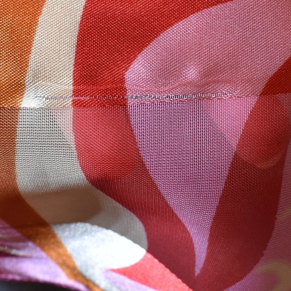Pink and Cream Geometric Scarf/Wrap - Picture 6 of 7